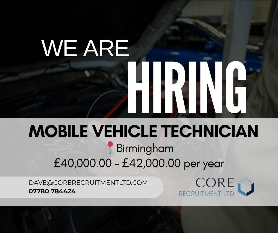 We are hiring MOBILE VEHICLE TECHNICIAN!
