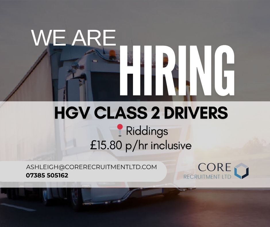 We are hiring HGV CLASS 2 DRIVERS!
