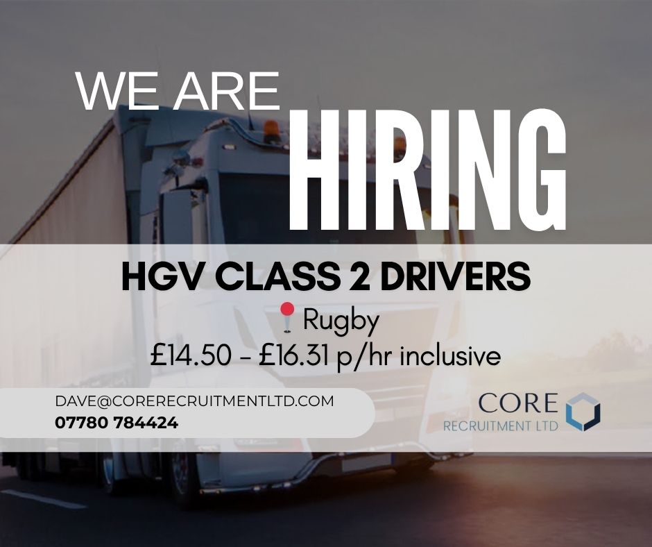 We are hiring HGV CLASS 2 DRIVERS!