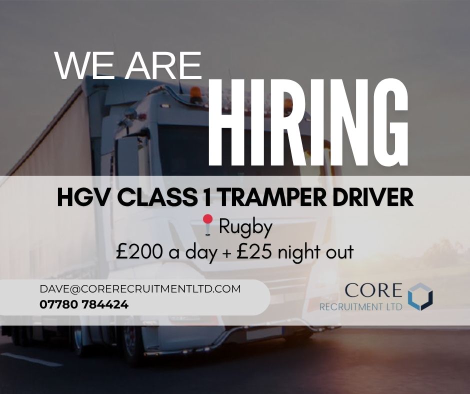 We are hiring HGV CLASS 1 TRAMPER DRIVERS!