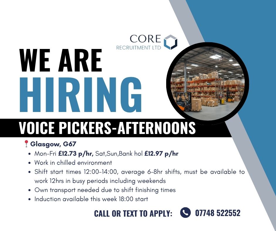 We are hiring VOICE PICKERS!