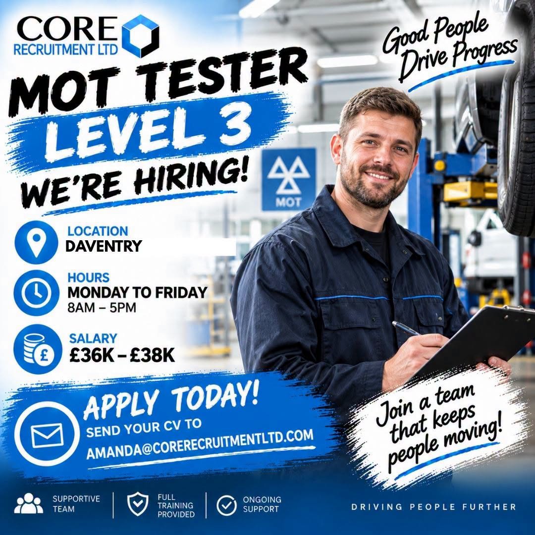 We are hiring MOT TESTER!